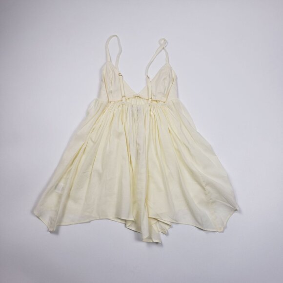 We Wore What Flowy Triangle Cami Womens XS Ivory Poplin/Voile Casual Summer Top - Picture 7 of 16